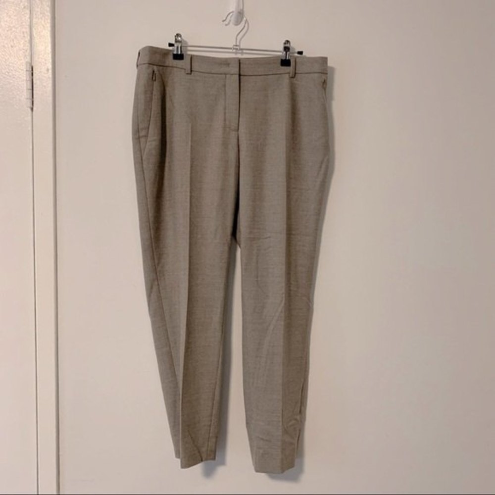 AKRIS Tan Wool Dress Pants